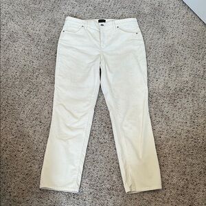 Talbots Cream Straight Leg Jeans Corduroy